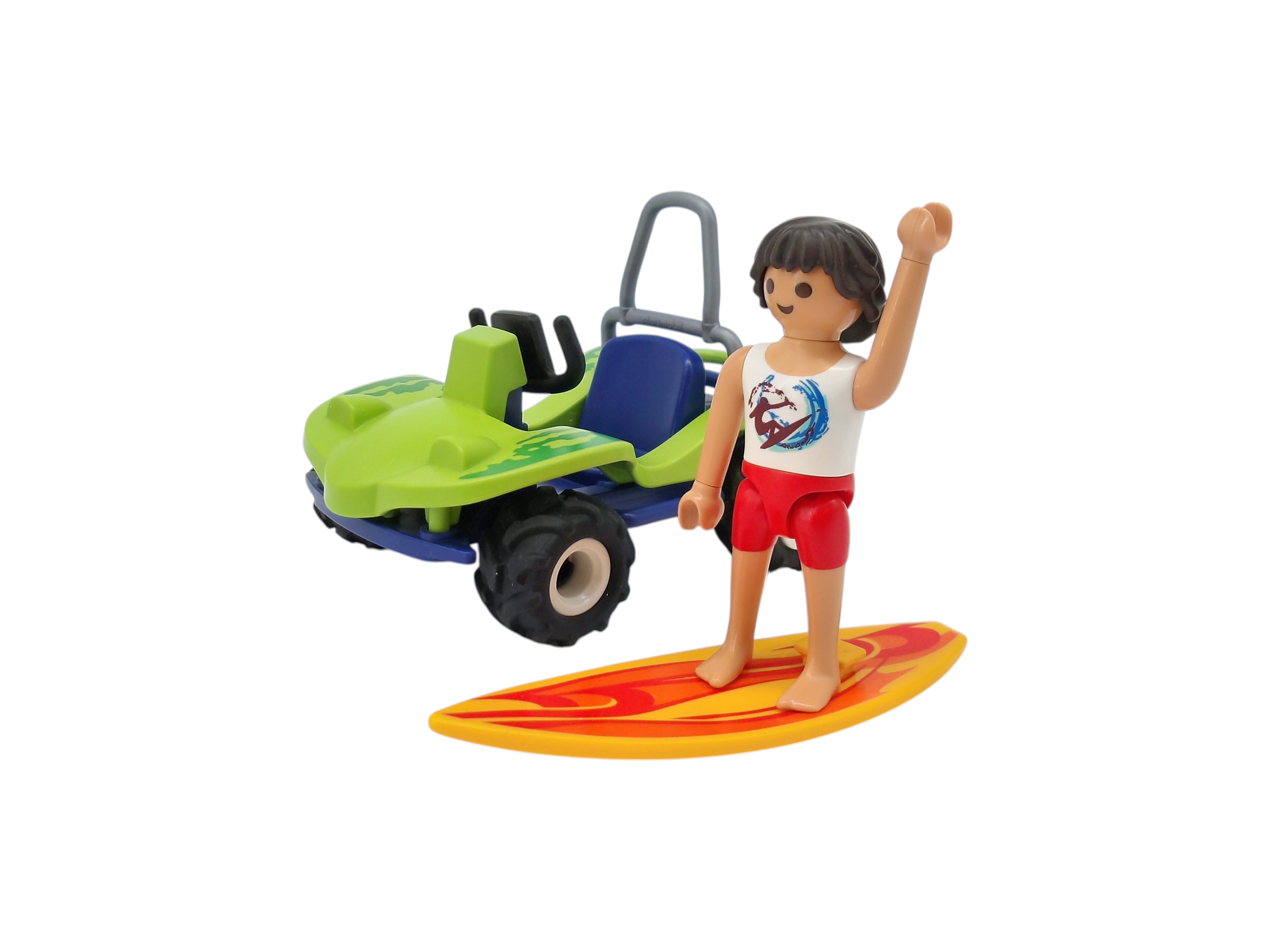 Voir photo 2 de Playmobil - Set 6982 - Surfer et buggy Playmobil - Set 6982 - Surfer et buggy Très bon état - Vue 2 -